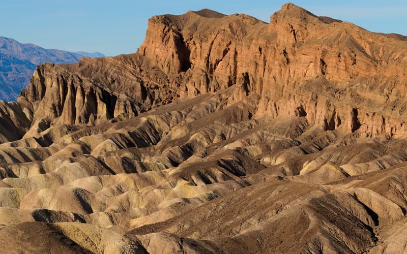 Goldene Badlands am Zabriskie Point, Death Valley National Park